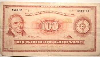 Dansk 100 krone seddel 1962 kv. 1
