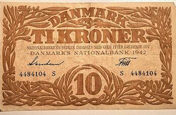 10 krone seddel 1942 kv 1+ / 1
